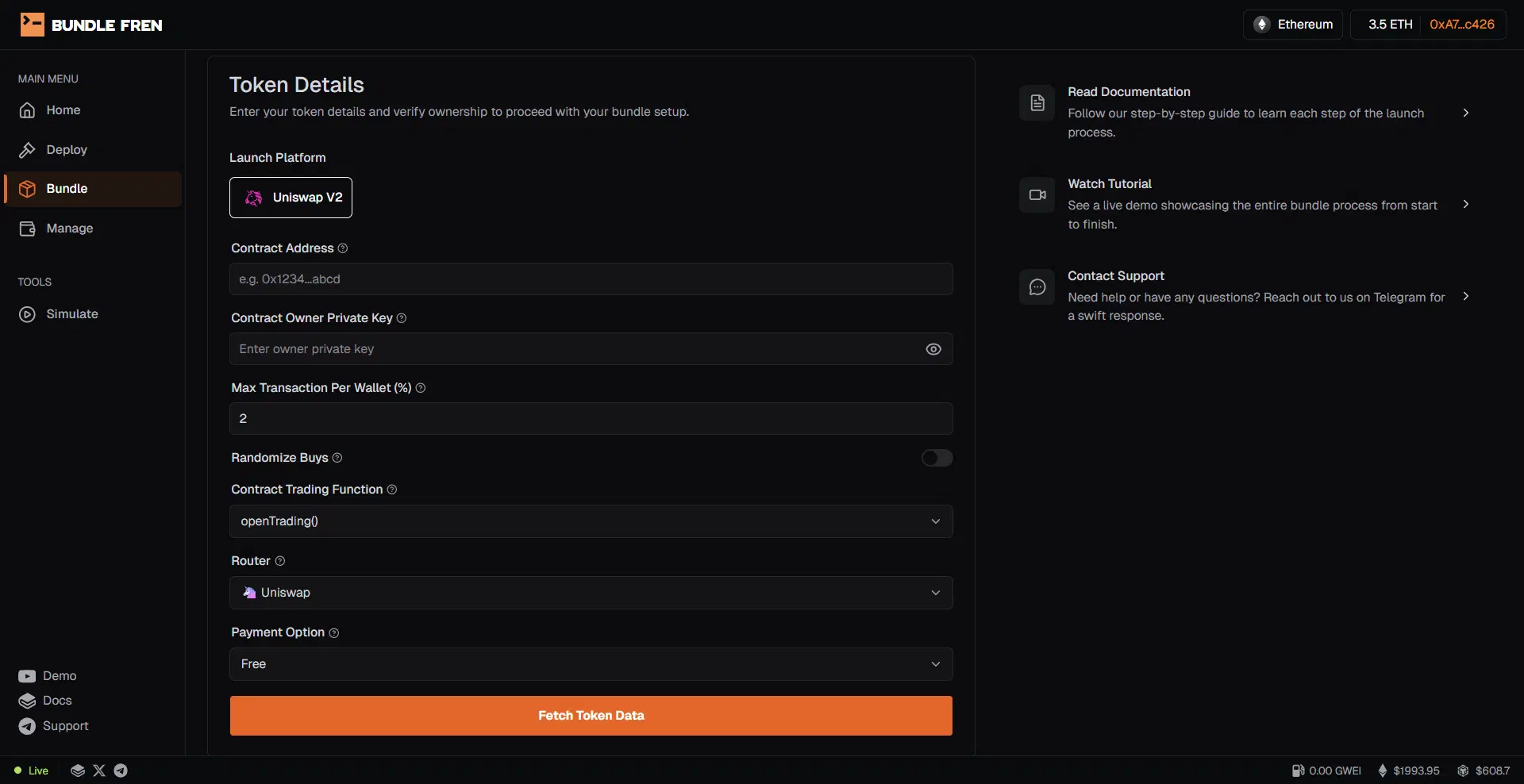 Token Bundle Step 01 visualisation